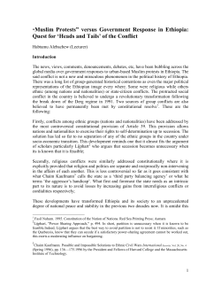 Islamic Protests versus Government Response in