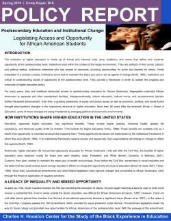 Postsecondary education and institutional change