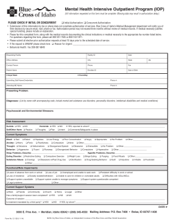 Mental Health Intensive Outpatient Program (IOP)