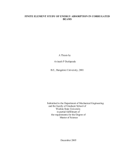 finite element study of energy absorption in corrugated beams