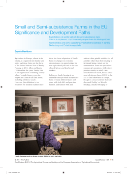 Small and Semisubsistence Farms in the EU: Significance and