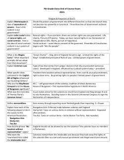 7th Grade Civics End of Course Exam 2015