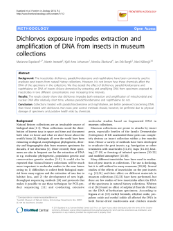 Dichlorvos exposure impedes extraction and amplification of DNA