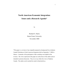 North American Economic Integration