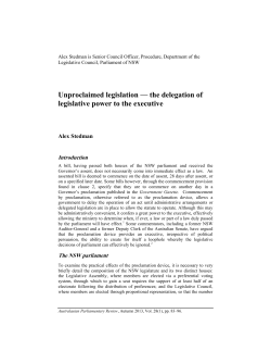 Unproclaimed legislation