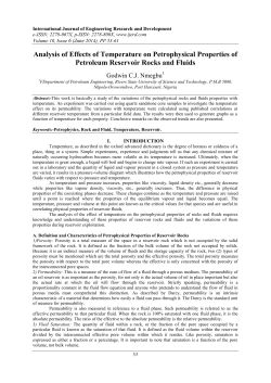 Analysis of Effects of Temperature on Petrophysical Properties of