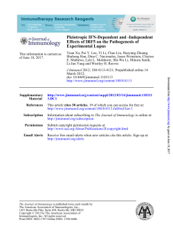PDF + SI - The Journal of Immunology