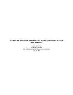Did Municipal Stabilization Funds Effectively Smooth Expenditures