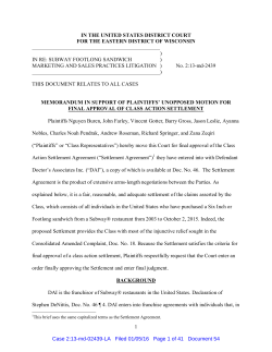 Order. - Food Litigation News