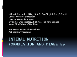 Design of a tube feeding nutrition program in a patient with