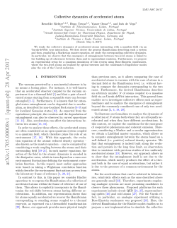 Collective dynamics of accelerated atoms