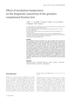 Effect of incubation temperature on the diagnostic sensitivity of