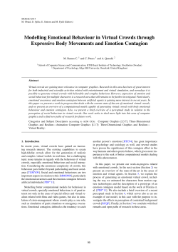 Modelling Emotional Behaviour in Virtual Crowds through