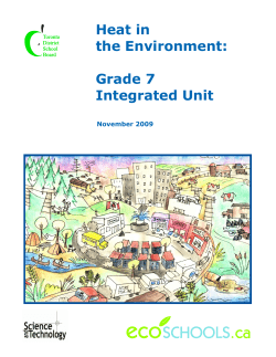 Heat in the Environment - Toronto District School Board
