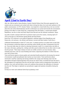 April 22nd is Earth Day!,President Trump Directs Executive