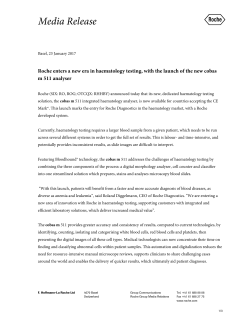 Roche enters a new era in haematology testing, with the launch of