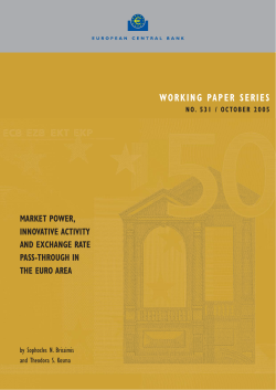 Market power, innovative activity and exchange rate pass