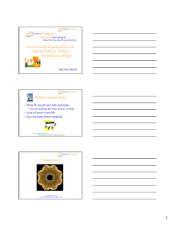 Building Relationships Powerpoint Handout