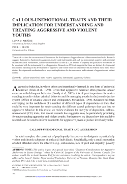 callous-unemotional traits and their implication for - CE
