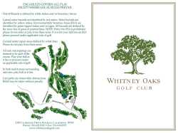 Scorecard - Whitney Oaks Golf Club