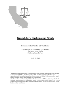 Grand Jury Background Study