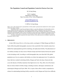 Huang, Yu-ling. The Population Council and Population Control in