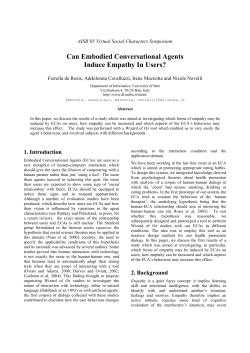 Can Embodied Conversational Agents Induce Empathy In