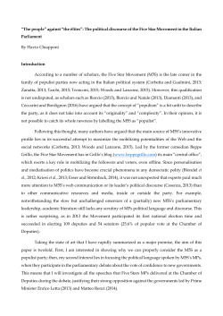 Populists in Parliament - The Political Studies Association