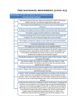 the national movement (1935-42) widening of rift