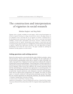 The construction and interpretation of vignettes in social research