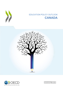 EDUCATION POLICY OUTLOOK CANADA