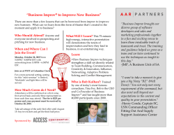 Business Improv® to Improve New Business