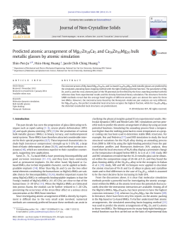 Predicted atomic arrangement of Mg67Zn28Ca5 and