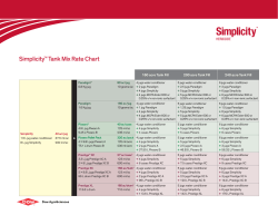 SimplicityTM Tank Mix Rate Chart