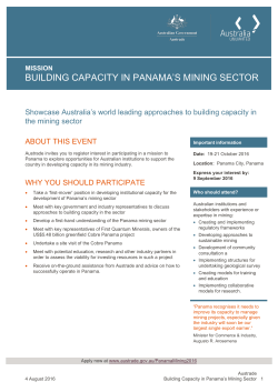 building capacity in panama`s mining sector