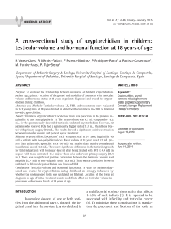 A cross-sectional study of cryptorchidism in children: testicular