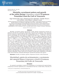 Mortality, recruitment pattern and growth of the white shrimp