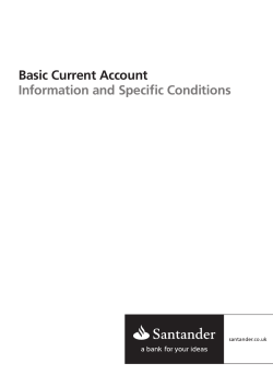 Basic Current Account Information and Specific