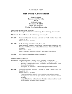 Curriculum Vitae - Researchers @ Brown