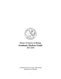 Graduate Guide - California State University, Bakersfield