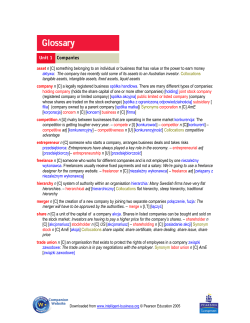Business Glossary