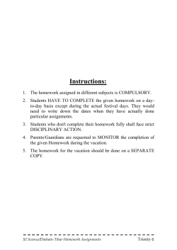 Instructions - Trinity International College