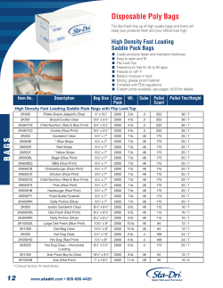 Disposable Poly Bags - AEP Industries Inc.