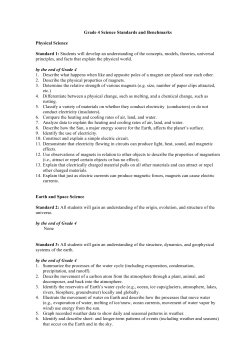 Grade 4 Science Standards and Benchmarks Physical Science