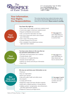 Privacy Notice - Hospice of East Texas