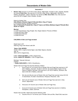Descendants of Woden Odin record 1