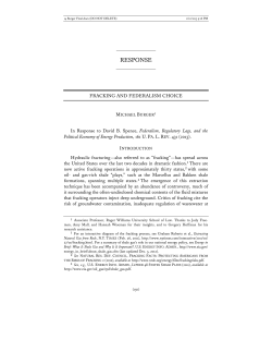 Fracking and Federalism Choice - University of Pennsylvania Law
