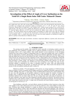 Investigation of the Effect of Angle of Cover Inclination on the Yield