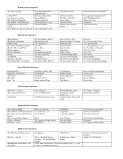 Approved Book List for Dress as a Book Character Day