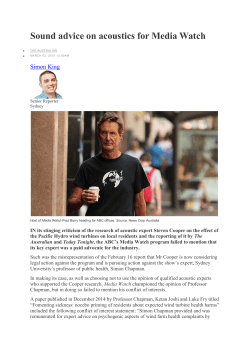 Sound advice on acoustics for Media Watch